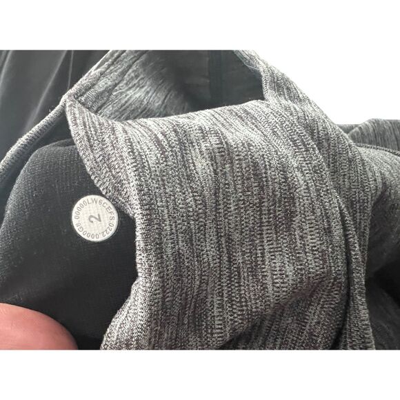 Lululemon Joggers Align Cropped Pants Heathered Black Size 2 Inseam 24" - Picture 6 of 6